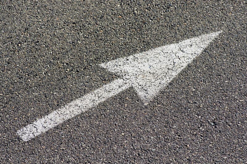 Arrow On Pavement stock photos