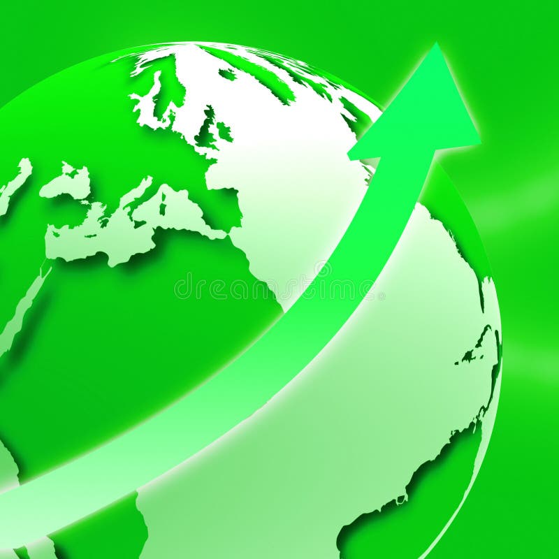 Arrow Planet Means Solar System And Cosmos royalty free illustration