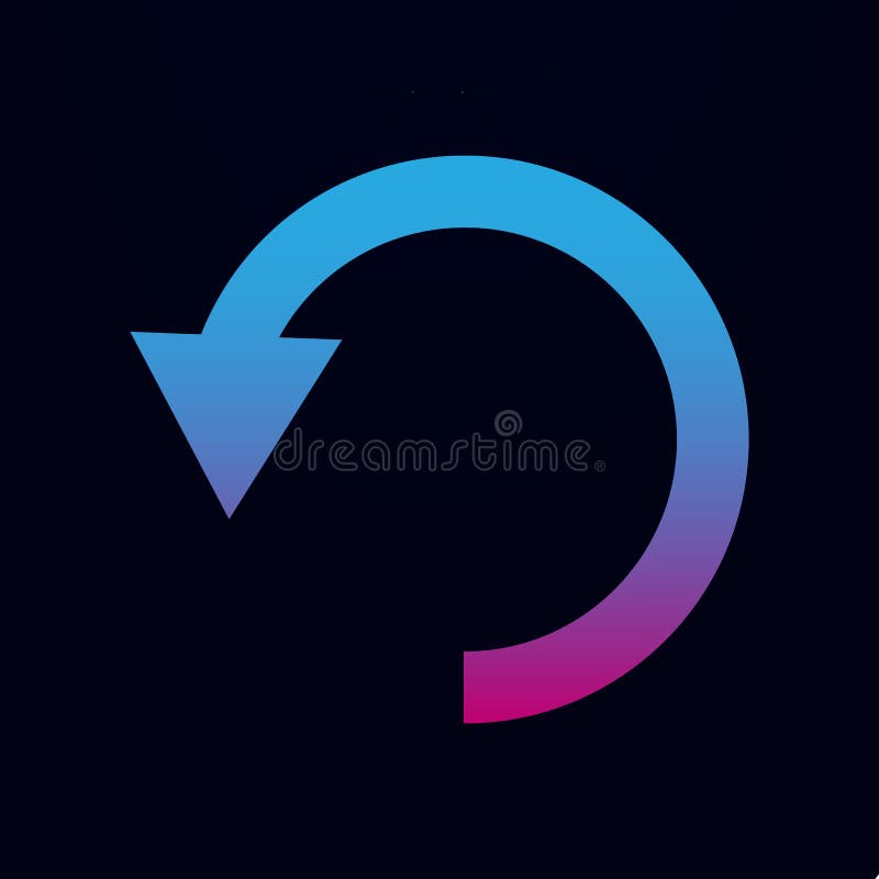 Arrow, refresh nolan icon. Simple glyph, flat vector of arrows icons for ui and ux, website or mobile application stock illustration