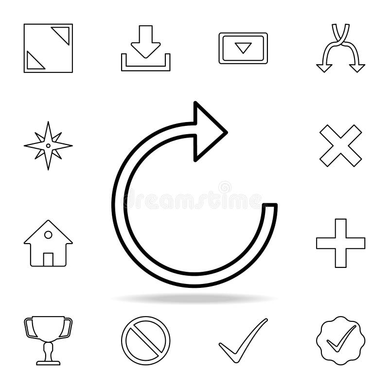 Arrow reload icon. Detailed set of simple icons. Premium graphic design. One of the collection icons for websites, web design stock illustration