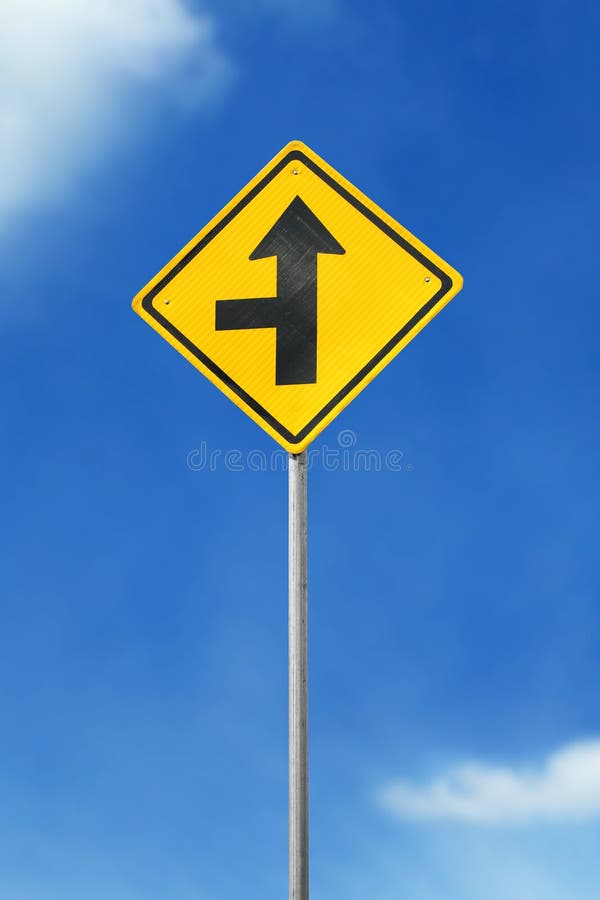 Arrow road sign stock photo. Image of icon, background 25023872