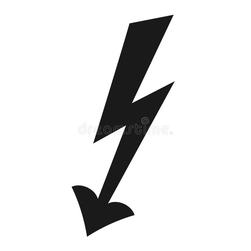 Arrow in the Shape of a Lightning Icon Stock Vector Illustration of natural, electrical 226060311