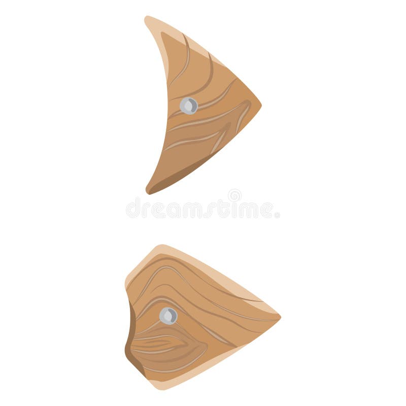 Arrow Shape Wooden Sign Pointer Isolated on White royalty free illustration