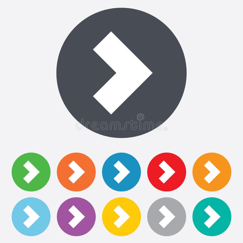Arrow sign icon. Next button. Navigation symbol vector illustration