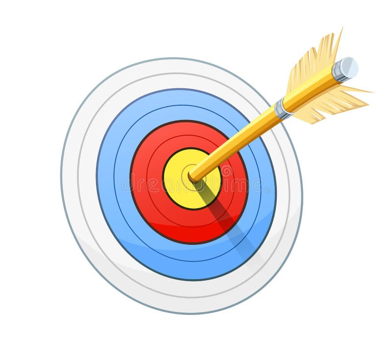 Arrow And Target For Bow Shooting Stock Vector Illustration of