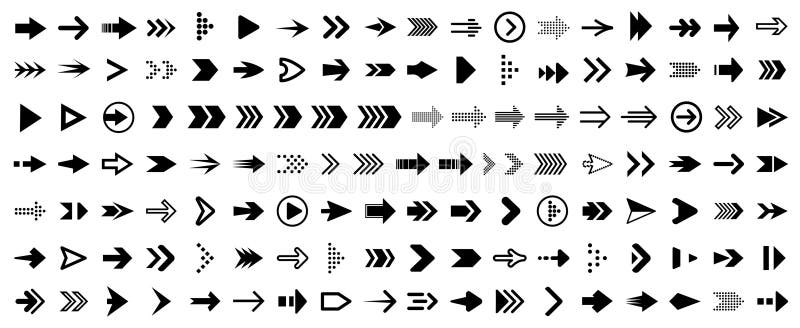 Arrows big black set icons, arrow icon, modern simple arrows, arrow vector collection cursor sign vector illustration