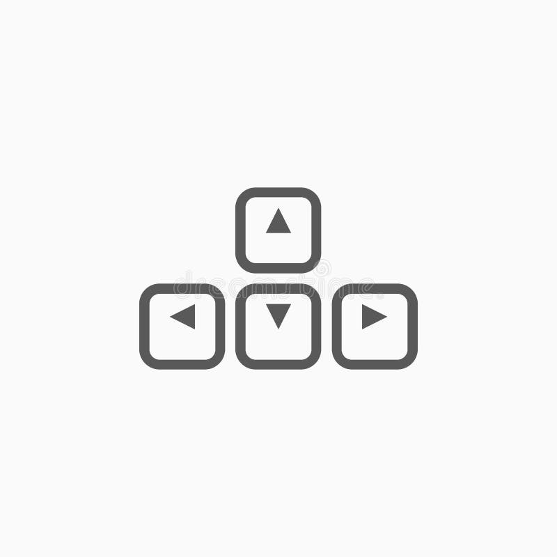 Arrows buttons keyboard icon, control, direction, arrow royalty free illustration