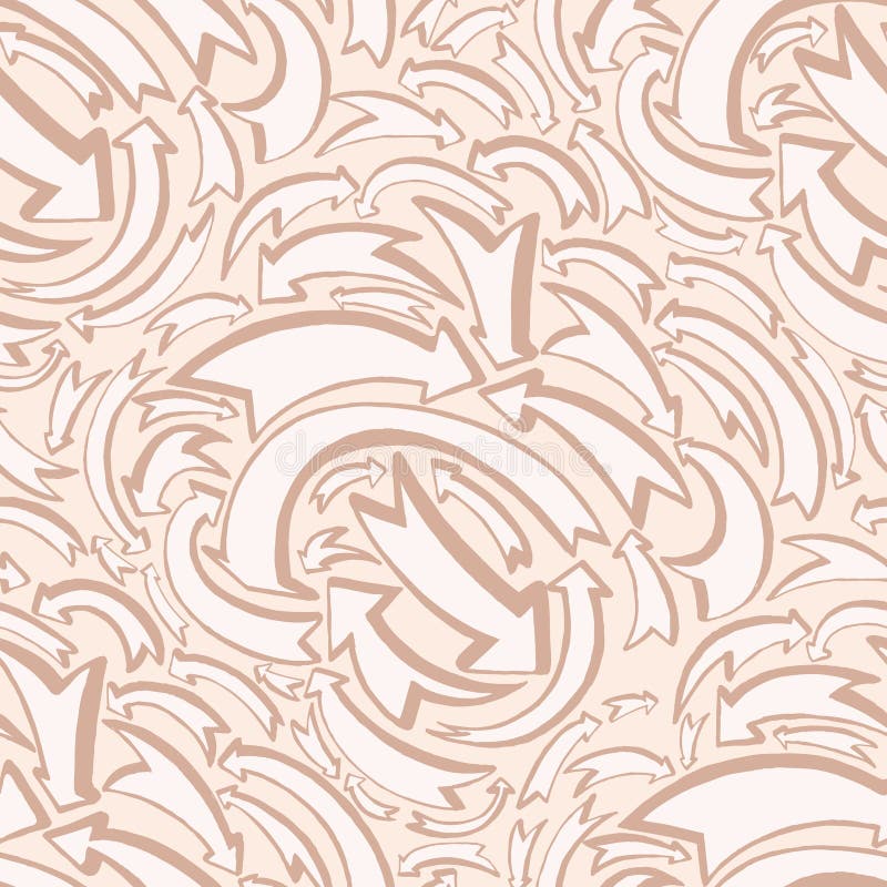 Arrows and Directions. Wallpaper Textile Seamless Pattern Stock