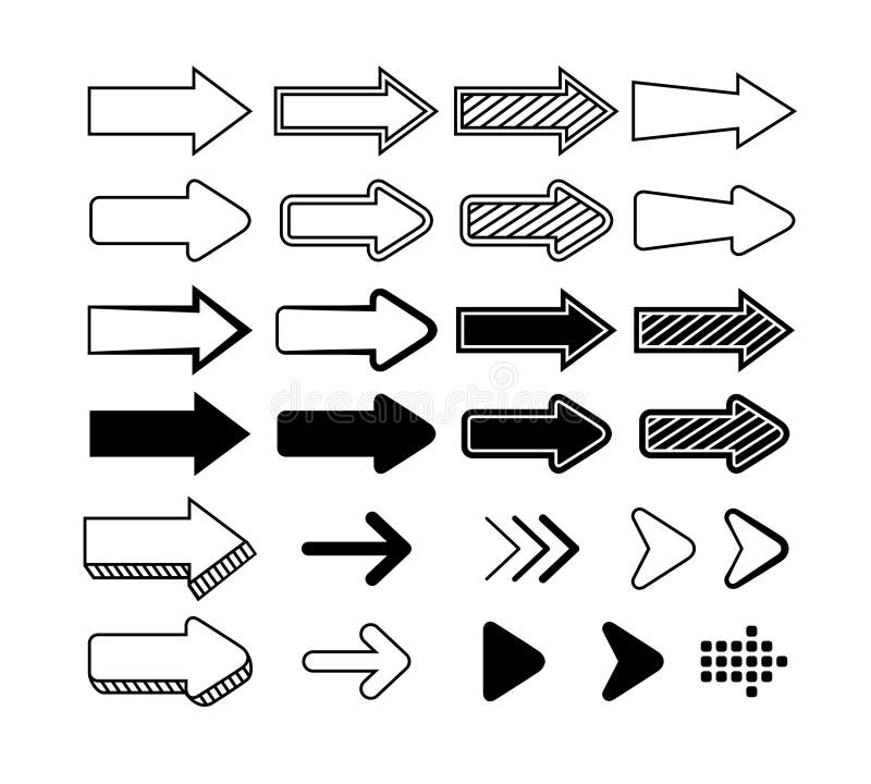 Dot arrow set stock vector. Illustration of circle, icon - 111229909