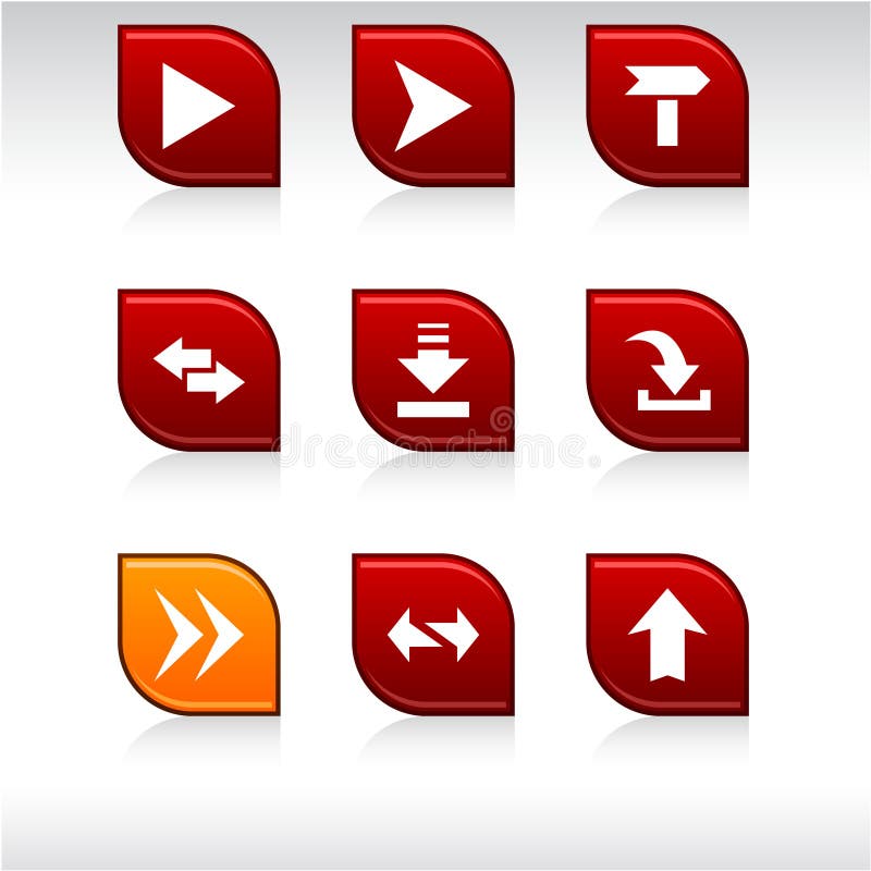 Arrows icons. stock illustration