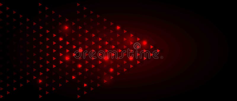 Arrows Light red Abstract Futuristic Speed on Black Background stock illustration