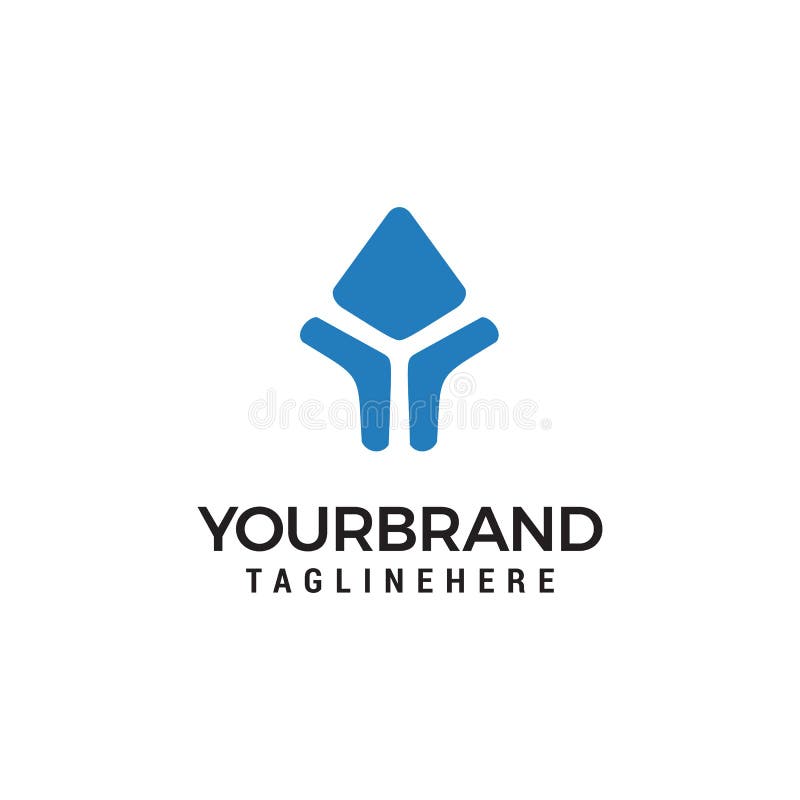 Arrows logo form letter Y shape element template royalty free illustration