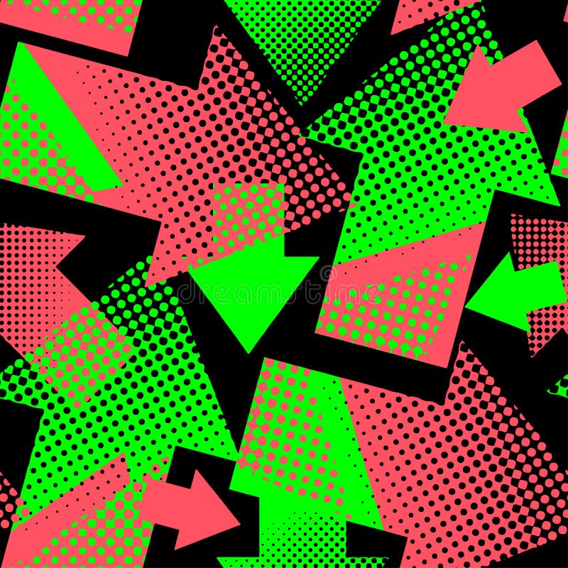 Arrows seamless geometric trendy pattern. vector illustration