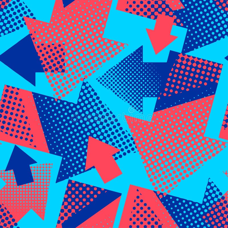 Arrows seamless geometric trendy pattern. royalty free illustration