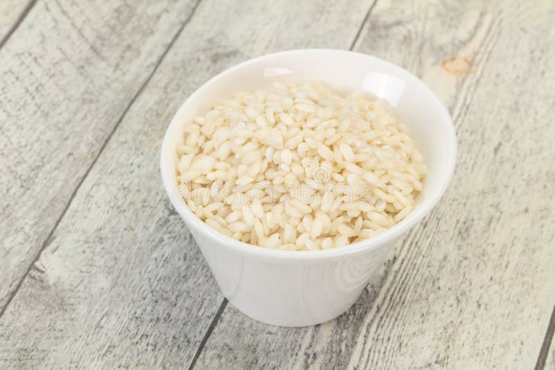 Arroz Arborio Para Risotto Italiano Imagen de archivo Imagen de grano