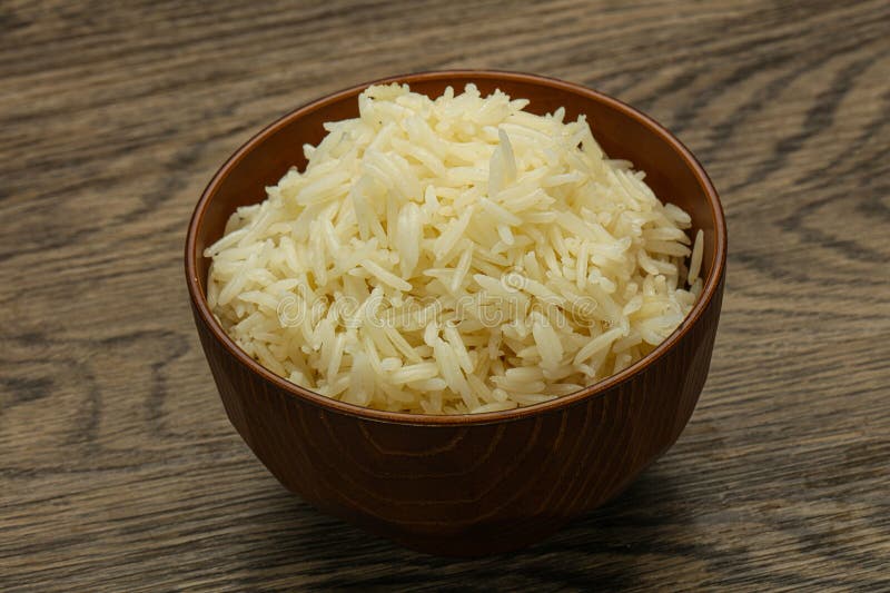 Arroz Basmati Al Vapor En El Bol Foto de archivo Imagen de dieta