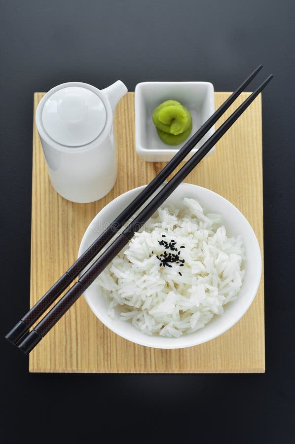 Arroz Con Wasabi Y Los Palillos Imagen de archivo Imagen de tailandés, sano 28273355