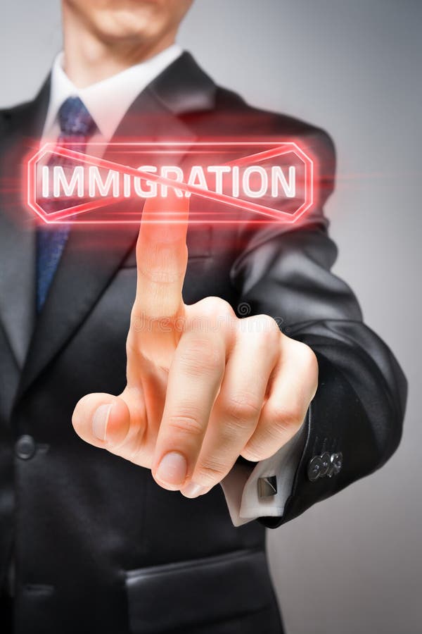 Arrêtez l'immigration photographie stock Arrêtez l'immigration photographie stock