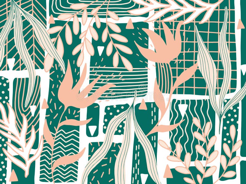 Art Abstract Flower Background. Creative Texture Hand Drawing Design