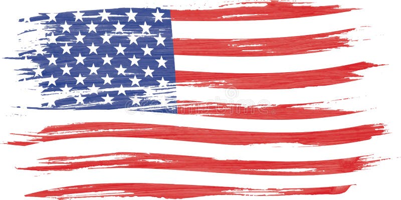Art brush watercolor painting of USA flag stock illustration Art brush watercolor painting of USA flag stock illustration