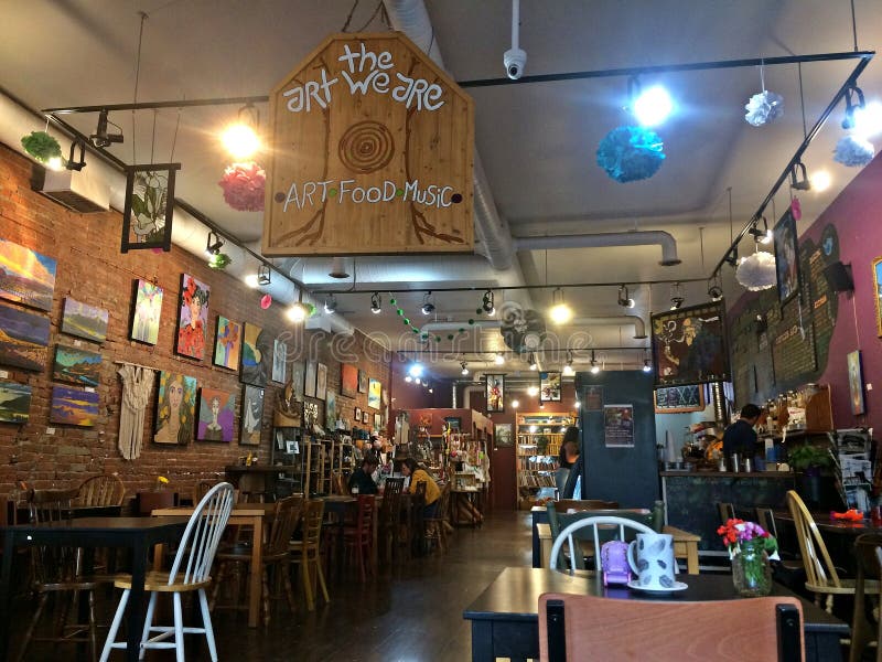 Art Cafe in the River Region of Canada Editorial Stock Photo Image of