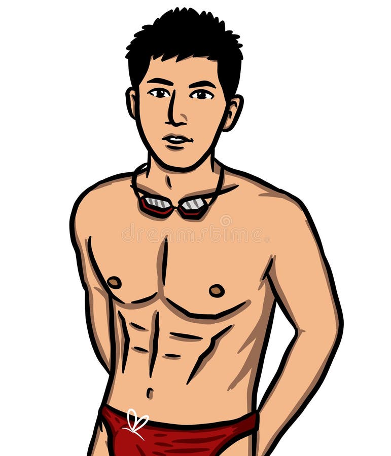 Cartoon Man on White Background Stock Illustration - Illustration of  design, underwear: 152207282
