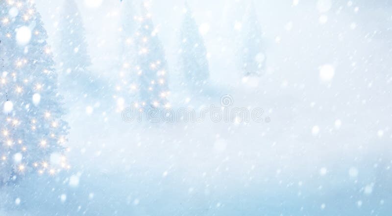 Christmas tree on snow background. Christmas tree on snow background