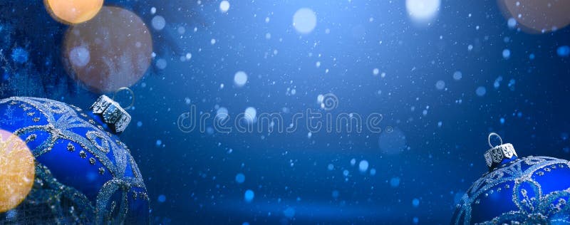 Art Blue Snow Christmas Background Frame Stock Photo - Image of tree ...
