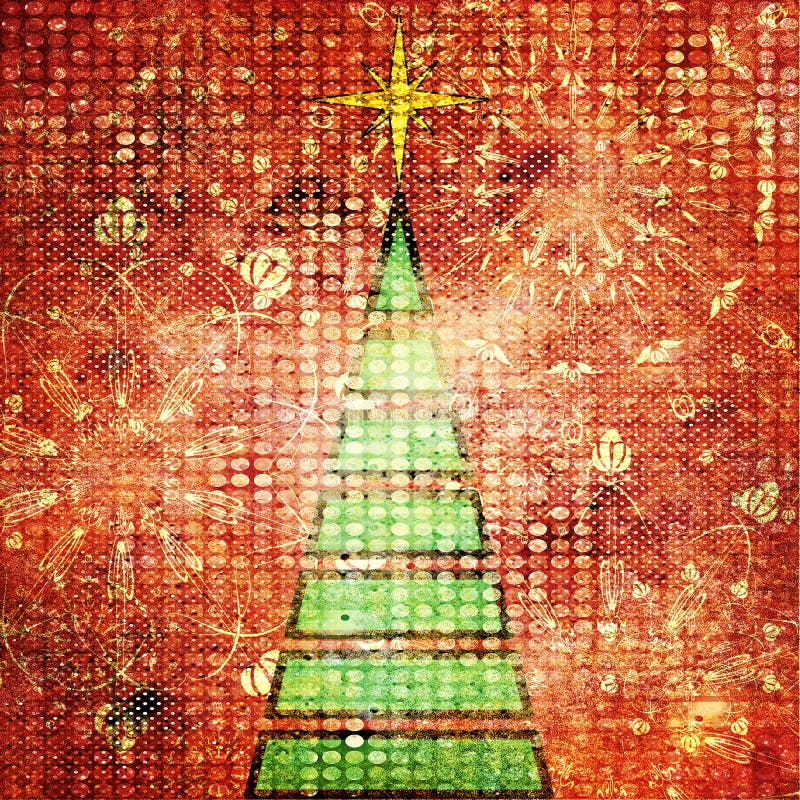 Art christmas tree stock illustration. Illustration of season 10915883