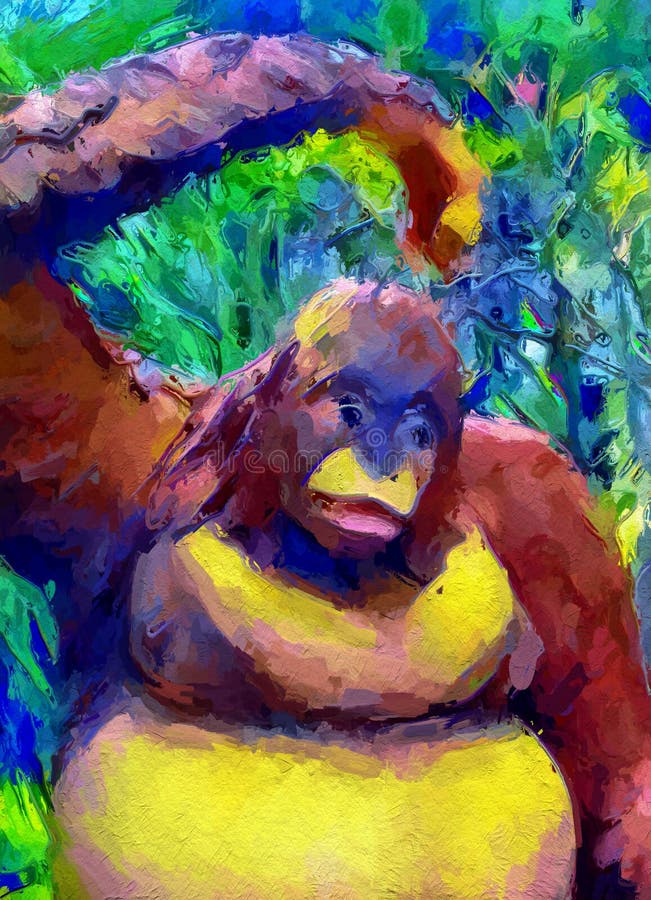 Art color of monkey background