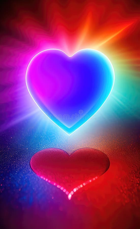 Light Blue Heart Rainbow Background Stock Photo Image of circle