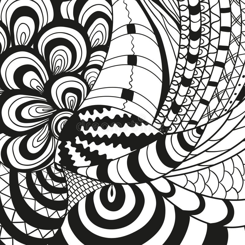 Mandala Bold Line Black White Stock Illustrations – 12 Mandala Bold ...