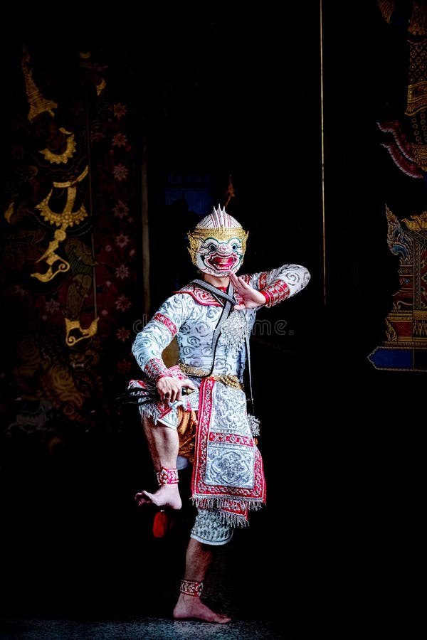 Art culture Thailand Dancing in masked khon in literature ramayana,Thai classical monkey masked, Khon,Thailand royalty free stock image Art culture Thailand Dancing in masked khon in literature ramayana,Thai classical monkey masked, Khon,Thailand royalty free stock image