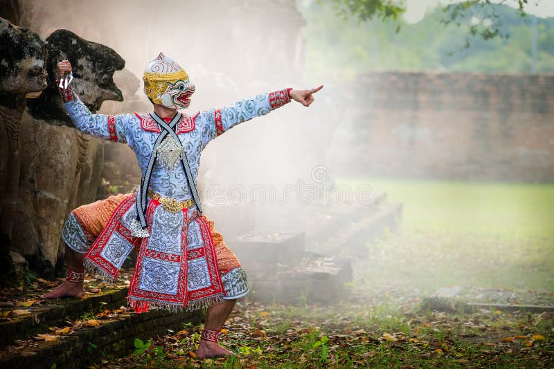 Art culture Thailand Dancing in masked khon in literature ramayana,Thai classical monkey masked, Khon,Thailand stock images Art culture Thailand Dancing in masked khon in literature ramayana,Thai classical monkey masked, Khon,Thailand stock images