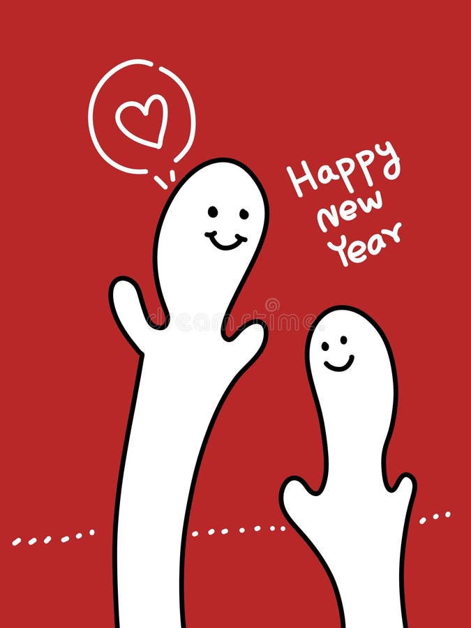 Cute Cartoon on Red Background Stock Illustration Illustration of