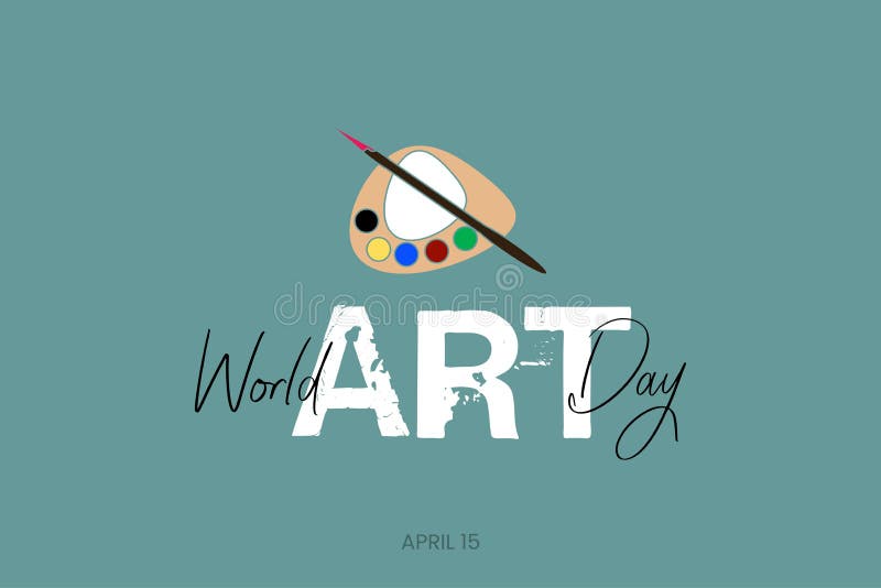 World Art Day. National Art Day on White Background. Canvas Day Stock