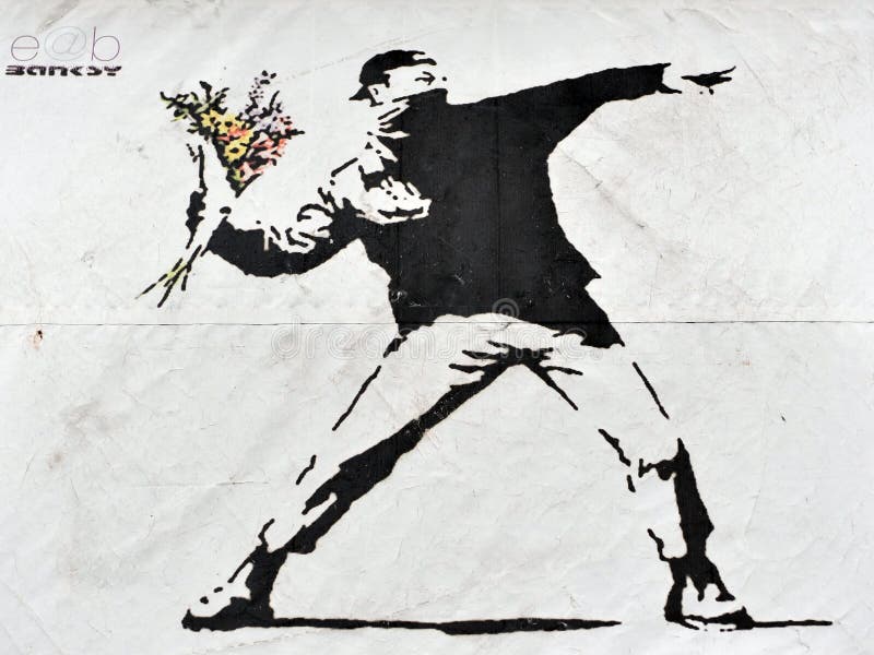 Art de rue de Banksy image stock Art de rue de Banksy image stock