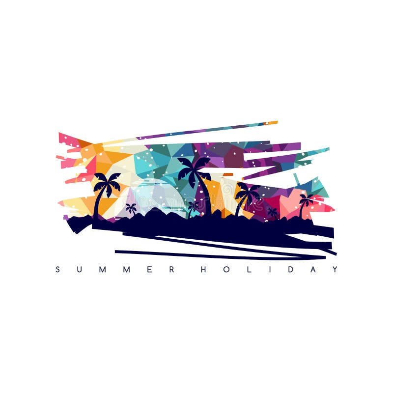 Illustration vectorielle sur le thème des vacances d'été illustration libre de droits