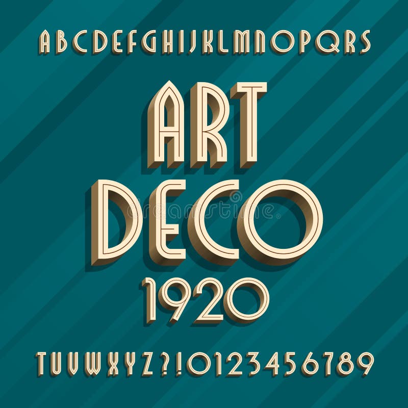 Art Deco Alphabet Stock Illustrations 15971 Art Deco Alphabet Stock