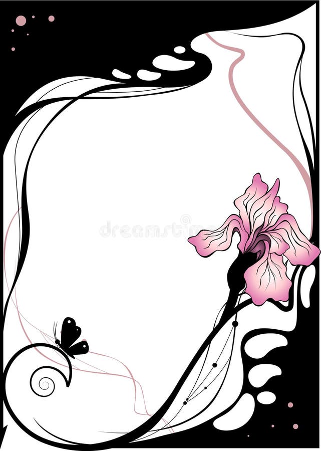 Art Deco floral frame stock vector. Illustration of decoration 6303327