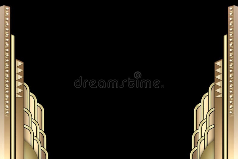 Art Deco building border vector illustration Art Deco building border vector illustration