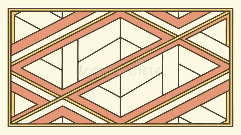Art Deco Diagonal Geometric Pattern, Abstract Vintage Style, vector design Generative AI vector illustration