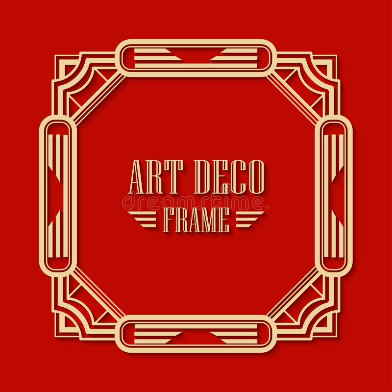 Art Deco Frame stock vector. Illustration of lines, backdrop 120277417
