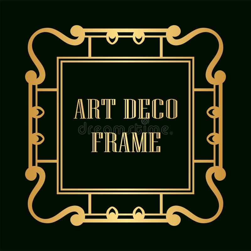 Art deco frame stock vector. Illustration of decorative 110540790