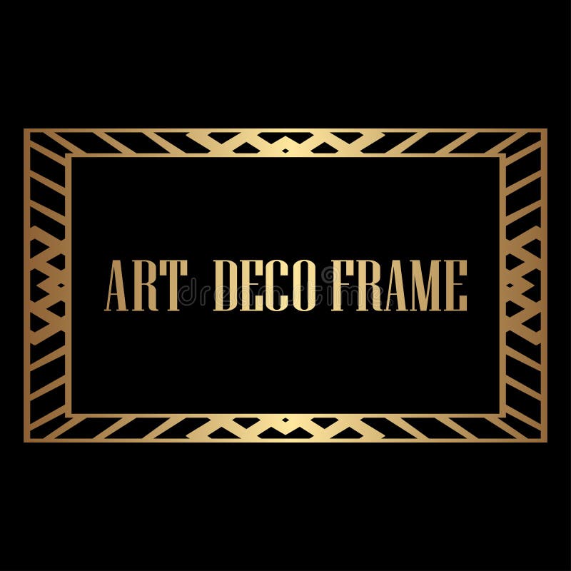 Art Deco Frame stock illustration. Illustration of pattern 123568587