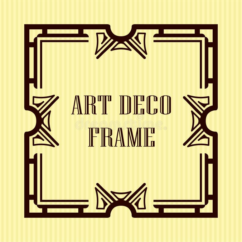 Art deco frame stock vector. Illustration of design 110315699