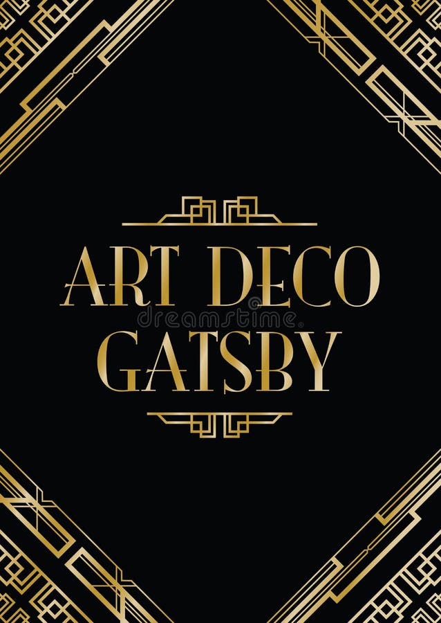Art deco gatsby style royalty free illustration