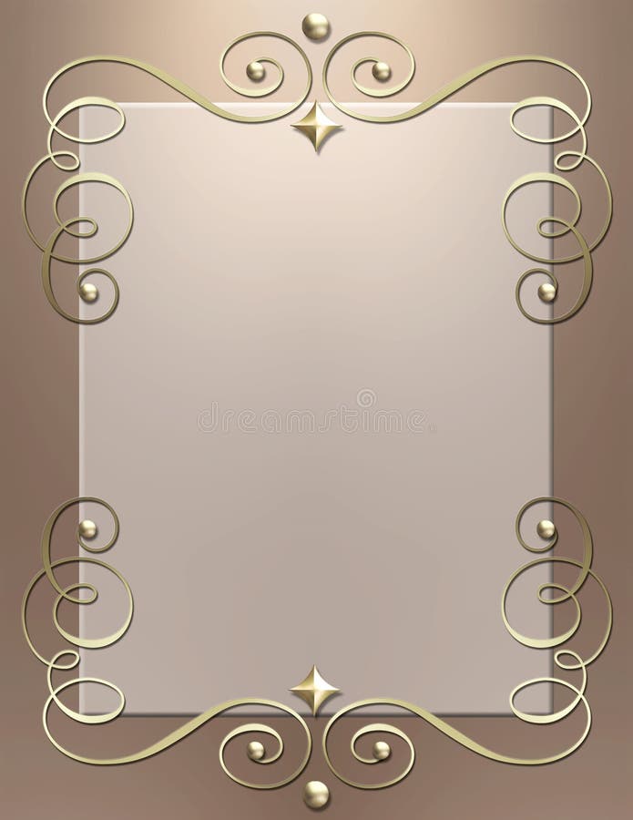 Art Deco metallic swirl frame royalty free illustration Art Deco metallic swirl frame royalty free illustration