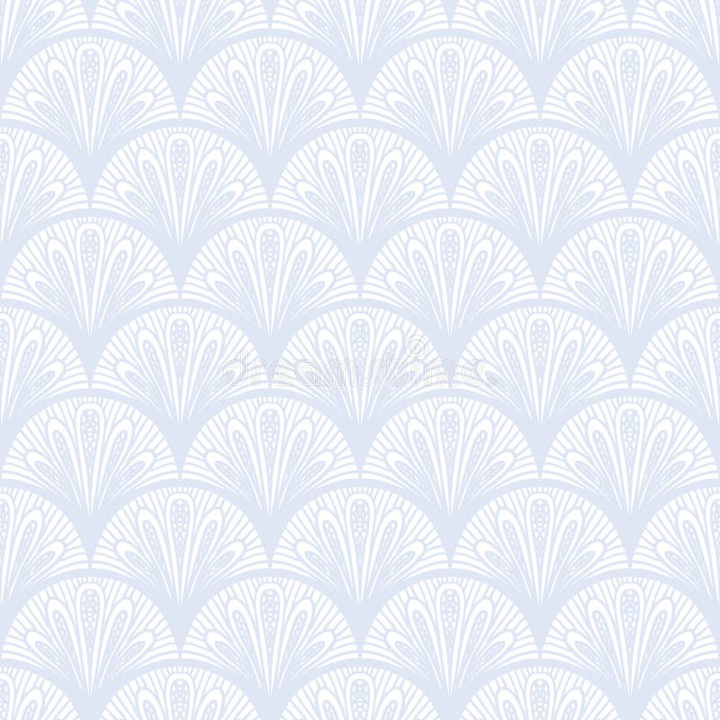 Art deco vector geometric pattern in silver white.