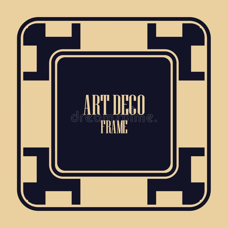 Art Deco Border Frame stock vector. Illustration of gatsby 132149778